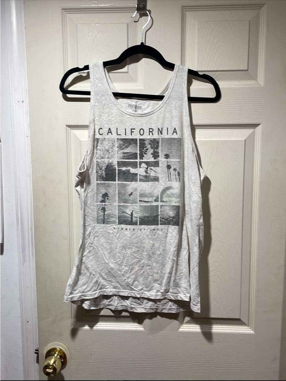 Old Navy White California Graphic Tank Top